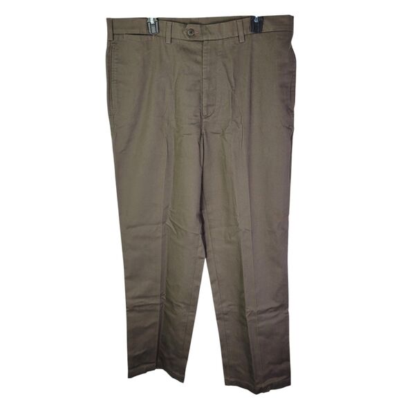 Savane Moves with You Mens Size 38x32 Brown Solid Chino Pants - Picture 8 of 11
